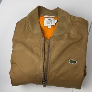 Vintage Lacoste Tan Orange Reversible Bomber Jacket